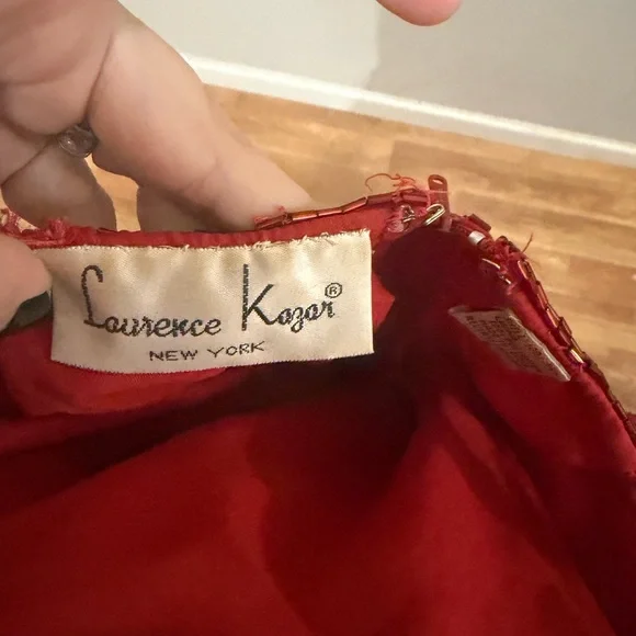 Lawrence Kazar beaded silk dress vintage - Picture 4 of 7